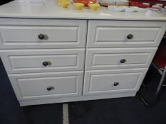 White Six Drawer Chest