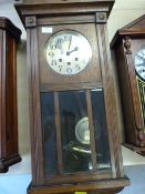 Vintage Oak Framed Wall Clock