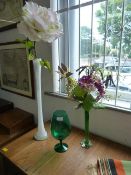 Green Murano Glass Floral Display plus Others