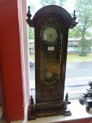Tall Wood Cased Mantel Clock