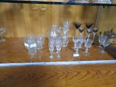 Quantity of Etched Glass, Jugs, Vinaigrettes, etc.