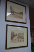 Pair of Prints - Old Hull Town, and Beverley Squar