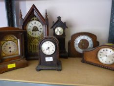 Six Vintage and Antique Mantel Clocks
