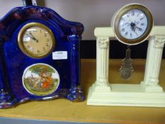 Two Reproduction Mantel Clocks