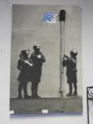 Banksy Style Canvas Print