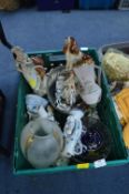 Crate Containing Decorative Items, Bowls, Vases, O