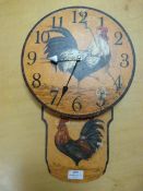 Battery Operated Kitchen Clock Decorated with Chicken