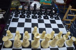 Large Chess Set with Chessboard Mat