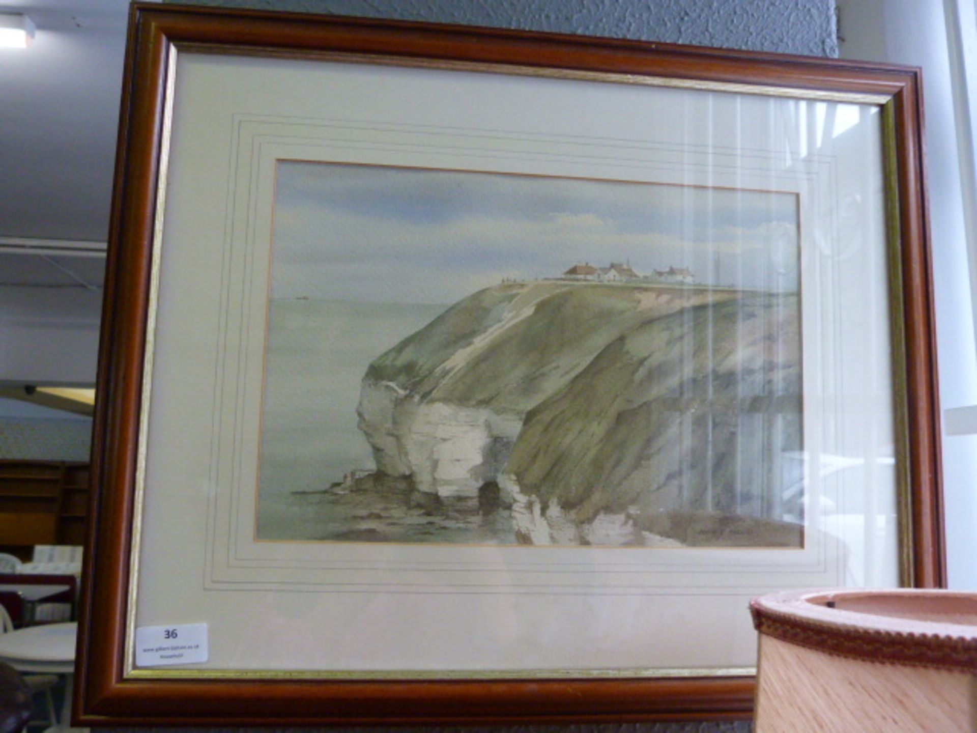 Framed Water Colour John E. Parkin - Coastal Scene