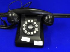 Black Vintage Style Telephone - Working Order