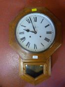 Large Vintage Oak Cased Wall Clock