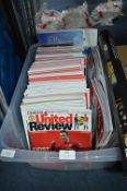 Large Quantity of Manchester United Review Football Magazines etc