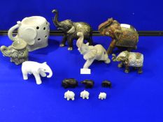 Selection of Elephant Ornaments and Elephant Oil B