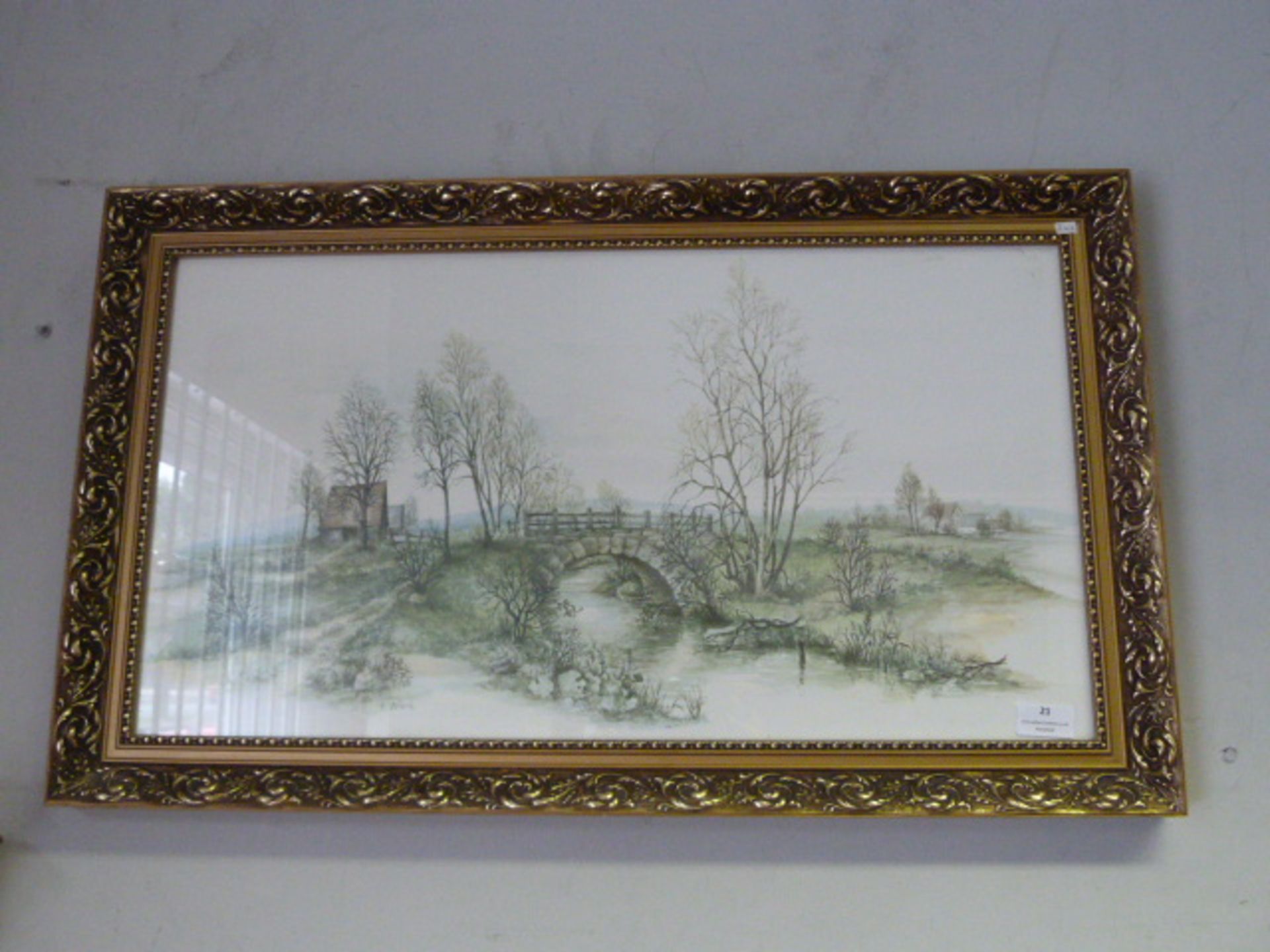 Gilt Framed Picture of a Country Scene