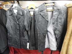 Three Ladies Vintage Black Leather Jackets