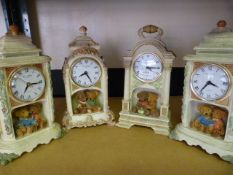 Four Teddy Bear Clocks