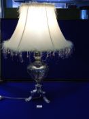 Silver & Glass Shabby Chic Lamp