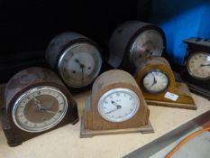Six Assorted Vintage Mantel Clocks