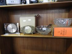 Two Collectible Clock and Royal Doulton Crystal, e