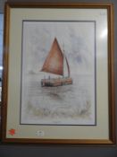 Large Framed Print of a Boat "Amy Howson, Hull"