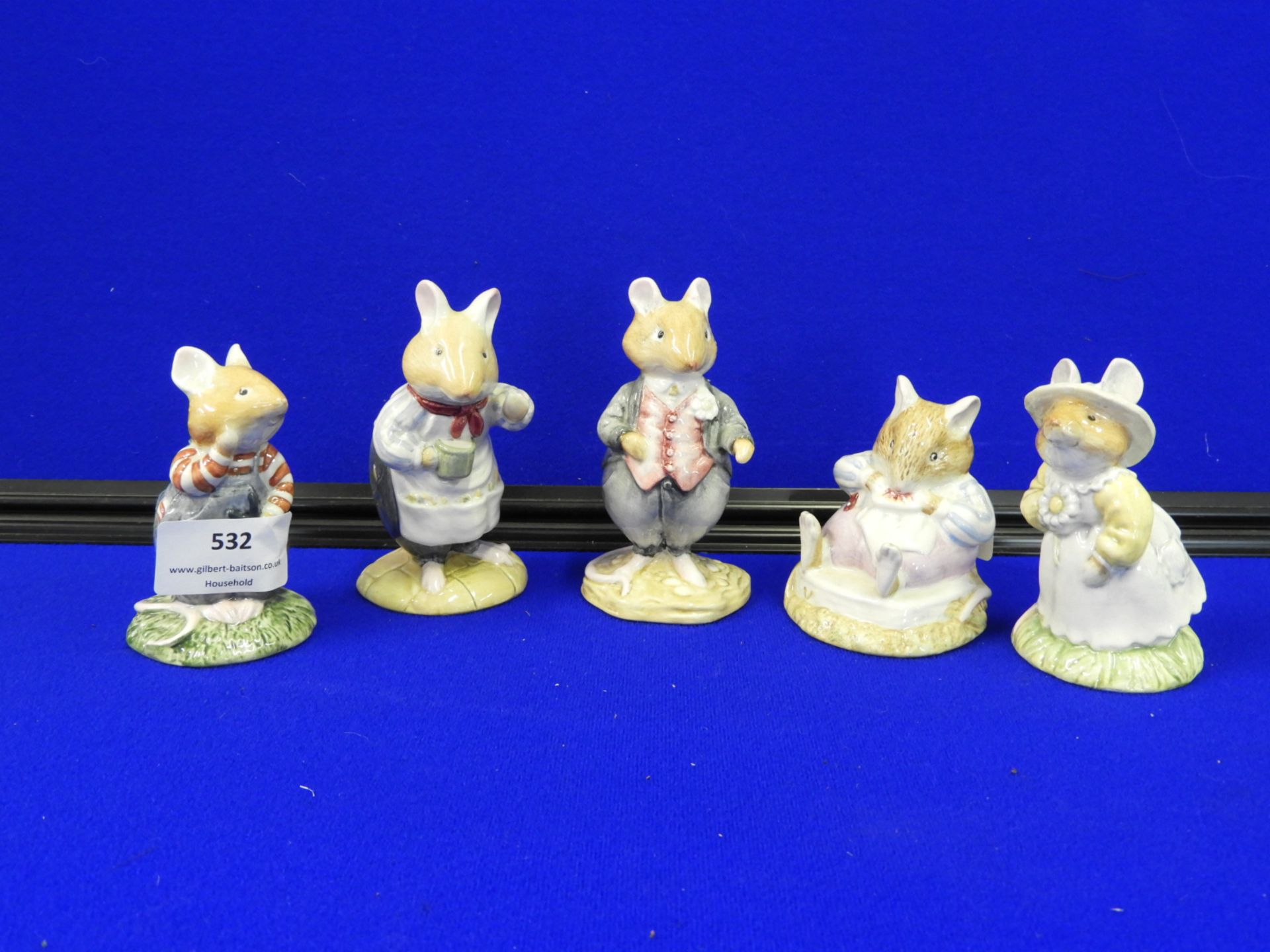 Five Royal Doulton Brambly Hedge Collection Mice