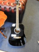 Black Acoustic Guitar by C. Giant