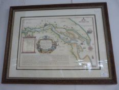 Framed Reproduction Map of the River Humber