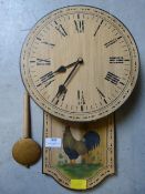 Battery Operated Kitchen Clock with Chicken Decoration