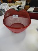 Red Wire Mesh Fruit Basket