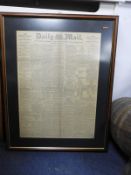 Framed Daily Mail Page