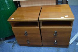 Pair of Two Drawer Bedside Cabinets