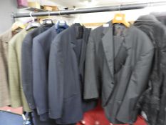 Three Men's Suits (assorted sizes), Wool Overcoat,