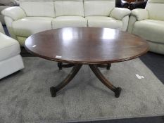 Oval Mahogany Coffee Table