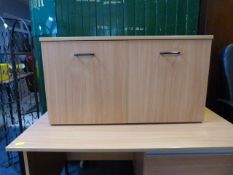 Two Drawer Filing Unit in Light Beech Finish