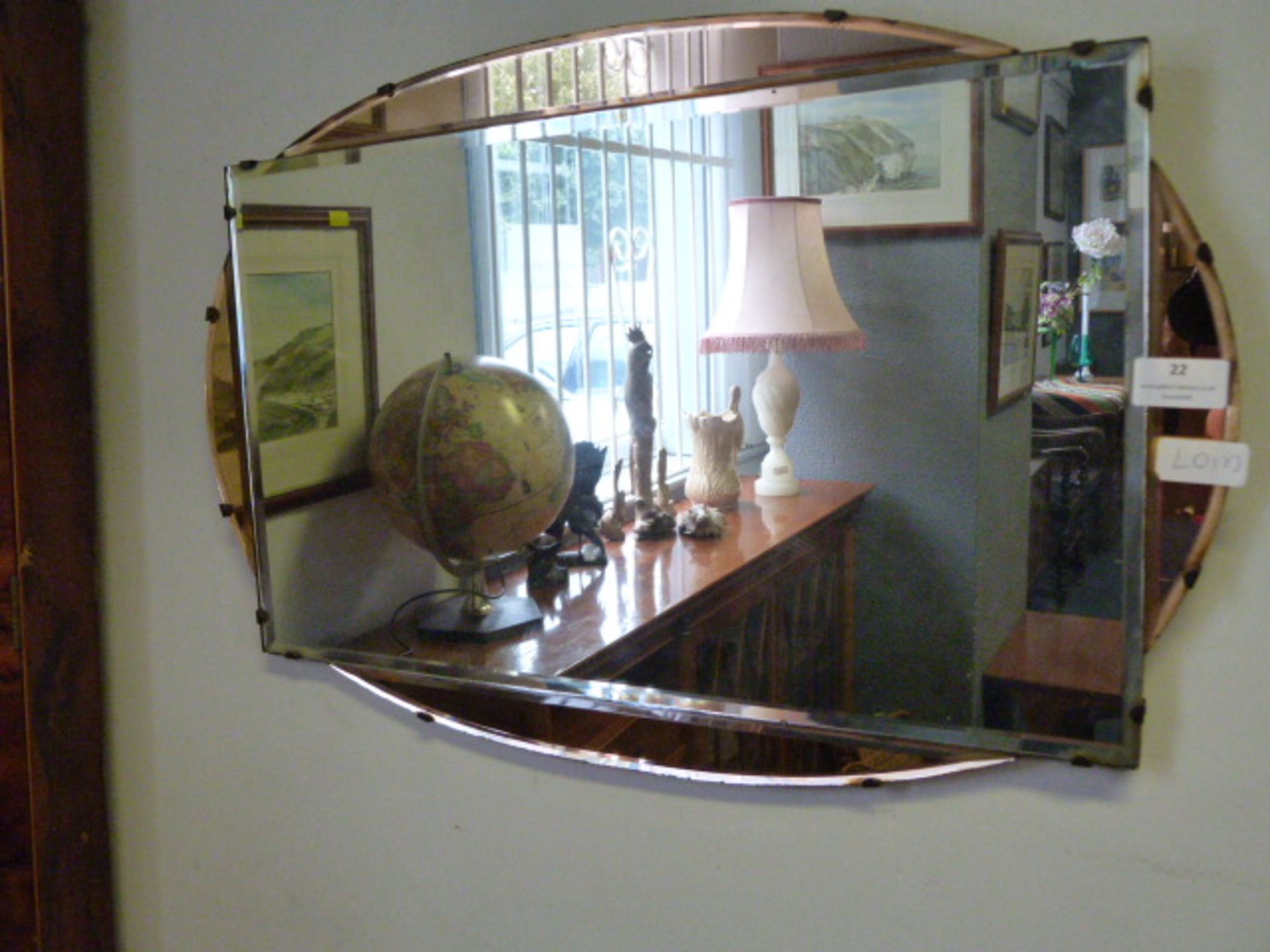 Frameless Deco Style Beveled Edge Mirror