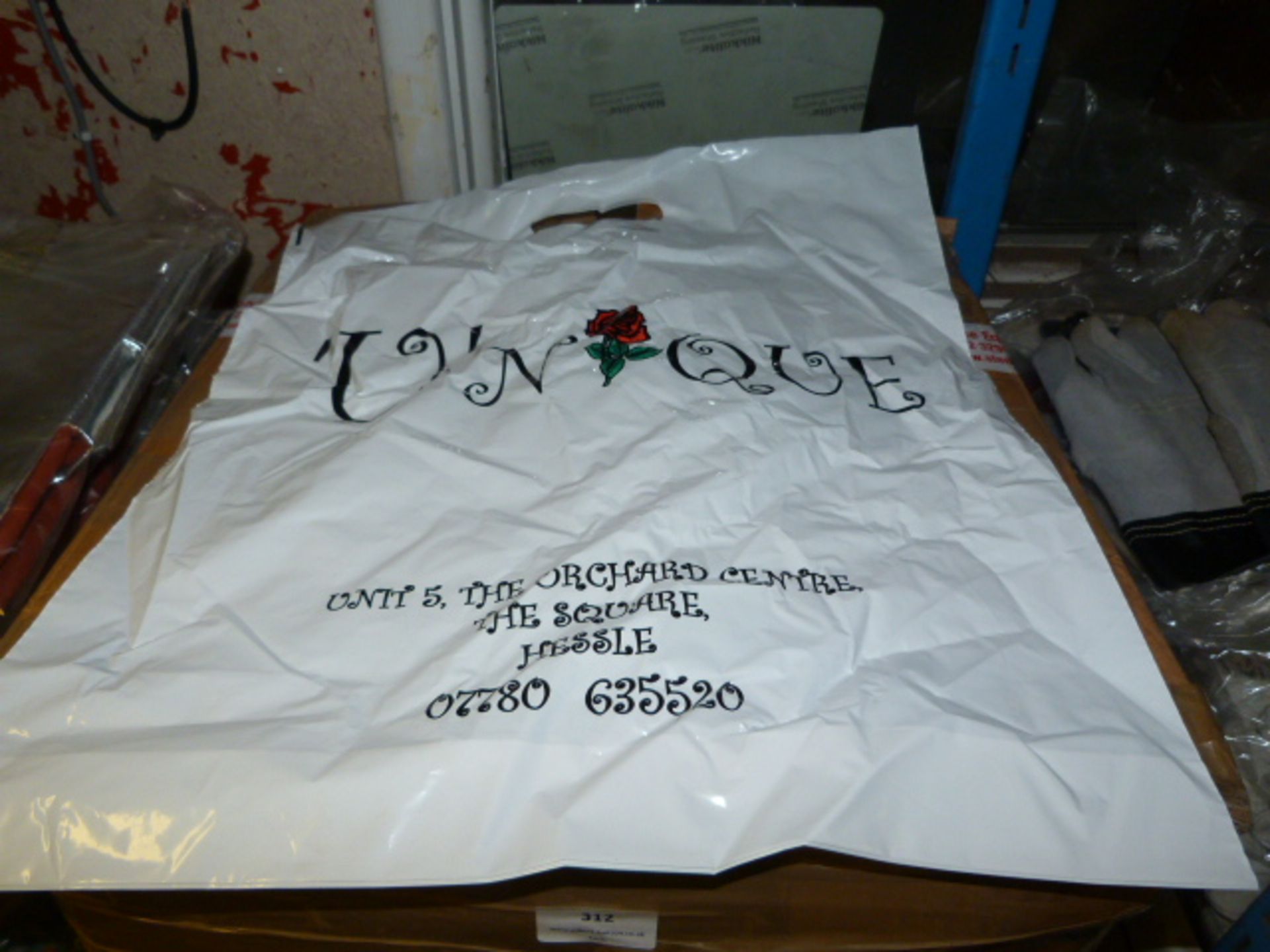 Box of Printed Carrier Bags