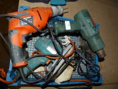 Tray Containing Three Power Tools: Electric Drill,