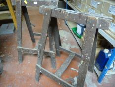 Pair of Wooden Trestles