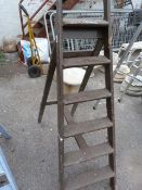 Vintage Five Tread Wooden Steps