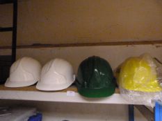 4 Hardhats; 2 White, 1 Green & 1 Yellow