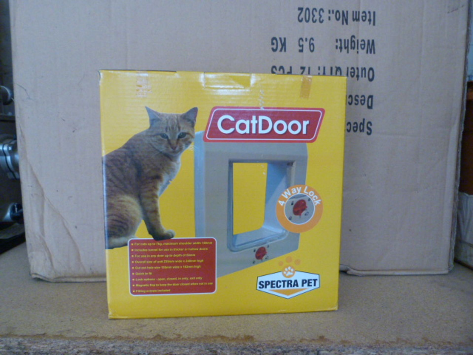 Box of 12 Spectra 4-Way Locking Medium Pet Doors