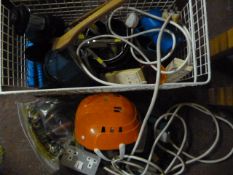 Basket Containing Assorted Camping Cutlery, Gas Ke