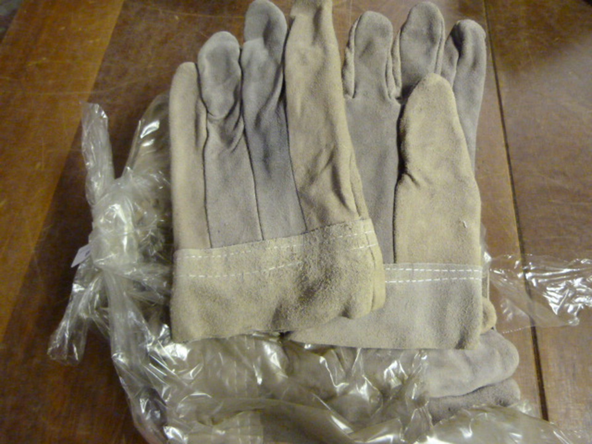 10 Pairs of Chrome Leather Industrial Gloves