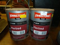 2x 5L of Johnstones Dark Grey Floor Paint