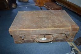 Vintage Leather Suitcase