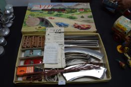 VIP Electric Model Roadway Set. Early 1960's with Assorted Cars Including Two Austin Healey's