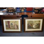 Pair of Victorian Prints "To Be or Not To Be" and "Two String to Her Bow"