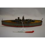 Lehmann Tinplate Clockwork Battleship