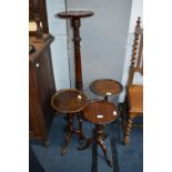 Reproduction Plant Stand and Three Wine Tables