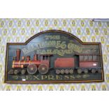 Large Wooden 3D Sign of Baltimore Ohio Express Train